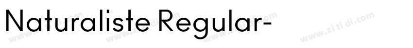 Naturaliste Regular字体转换